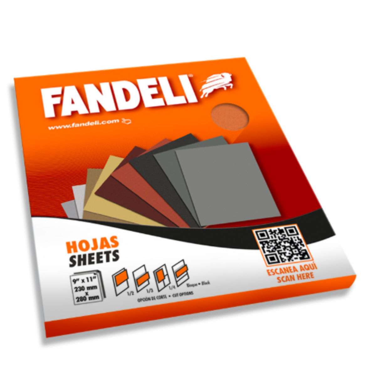 00091-50pack - Fandeli - Lija para Madera X-86 - Grano 50