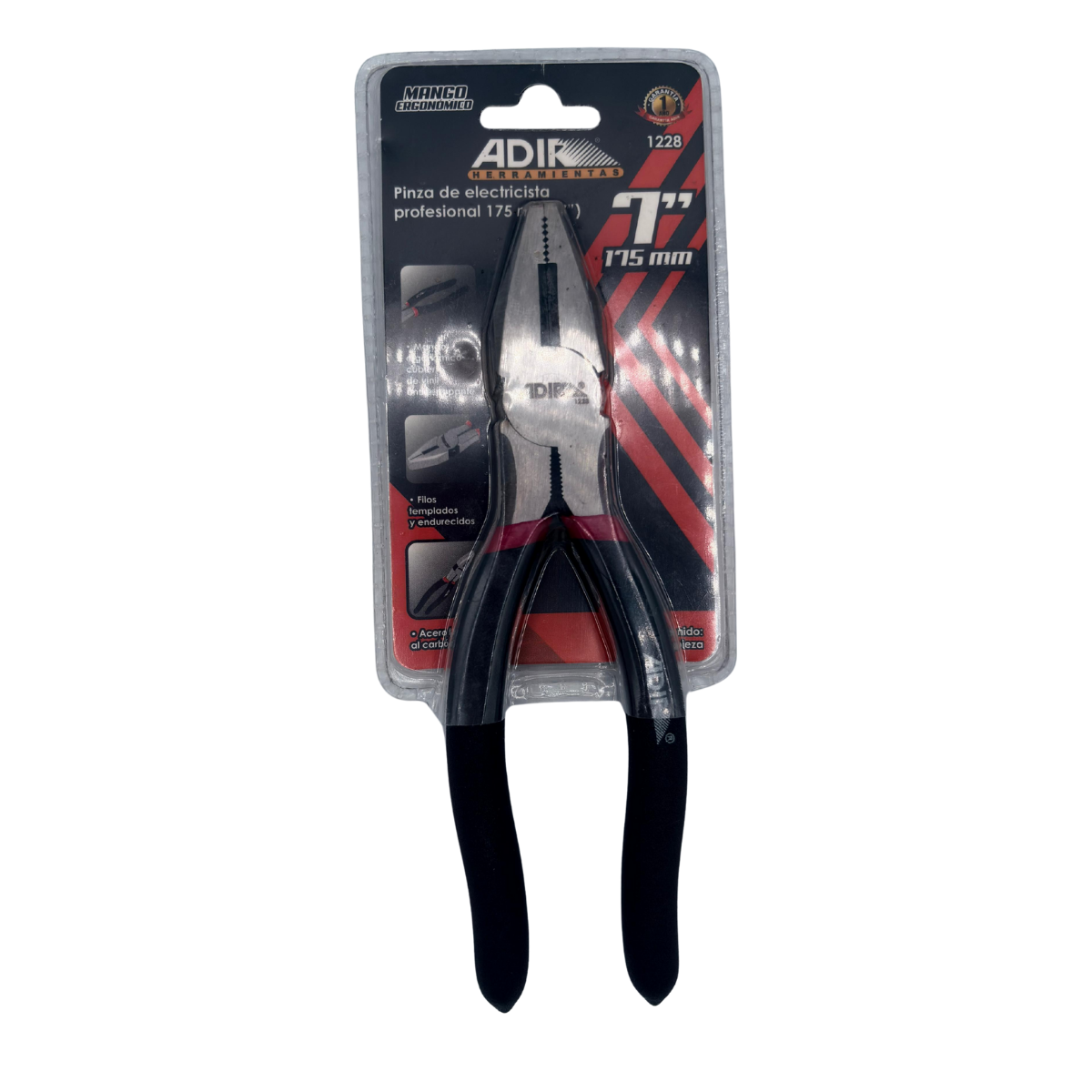 1228 - Adir Herramientas - Pinza de electricista de 7"