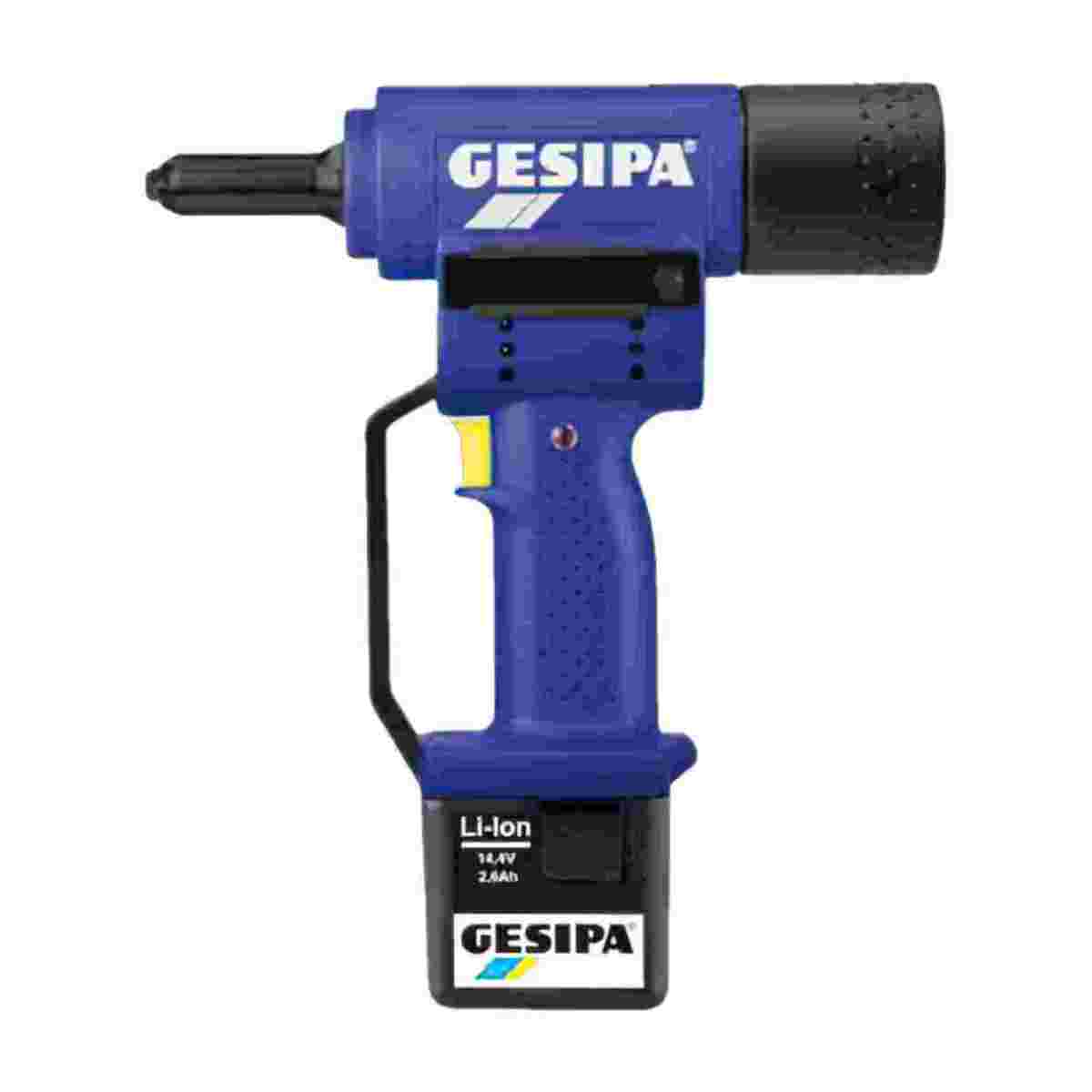 1457200-Q - Gesipa - Remachadora a Batería PowerBird - max 7,7mm - Carrera 20mm - Bateria 14,4 V/2,6 Ah y Cargador