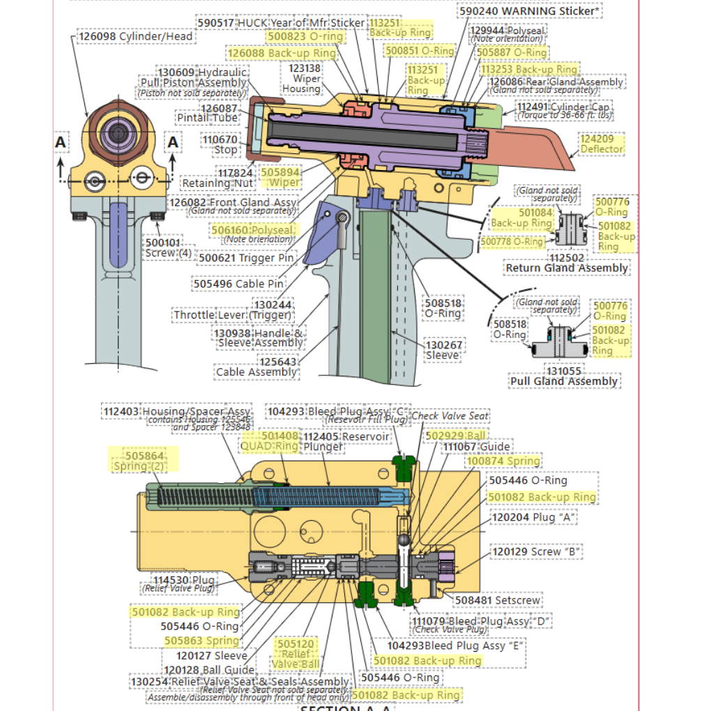 HK-256KIT - HUCK - Kit de piezas y servicio para herramientas.