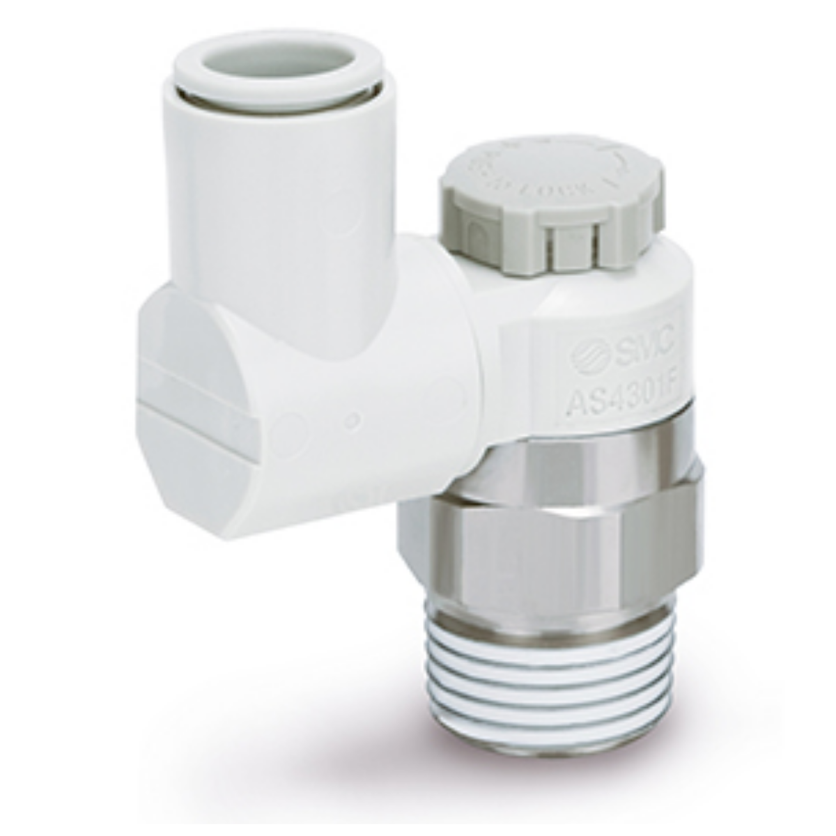 AS2301F-01-06SA - SMC - Control de flujo con conexión - 1/8" - Codo