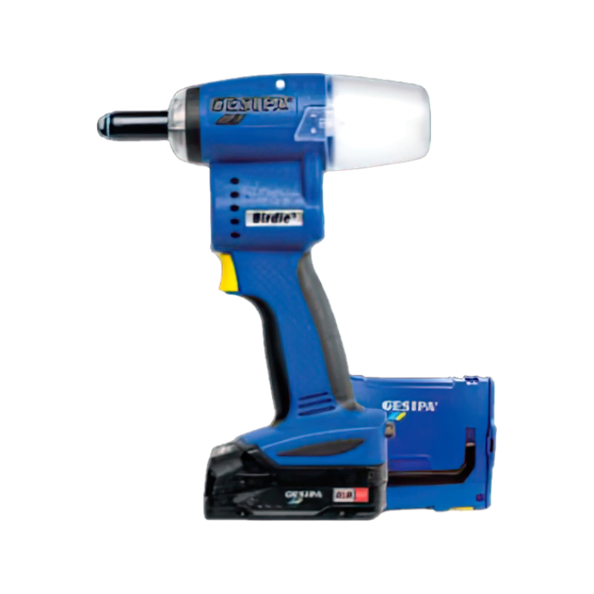 1746725 - Gesipa - Birdie - Remachadora inalámbrica máx. 6.0 mm - 2 Baterías CAS Li-Ion 18V / 2.0Ah, cargador y maletín
