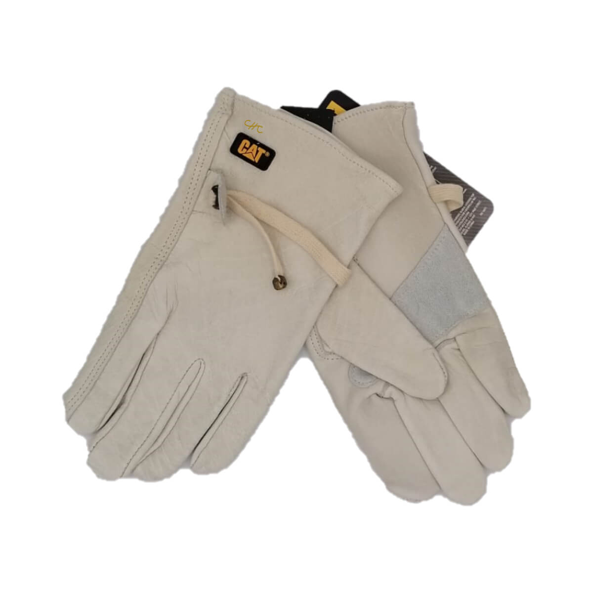CAT012110M - CAT - Guantes de cuero de piel de vaca de grano- Talla: M/8/M