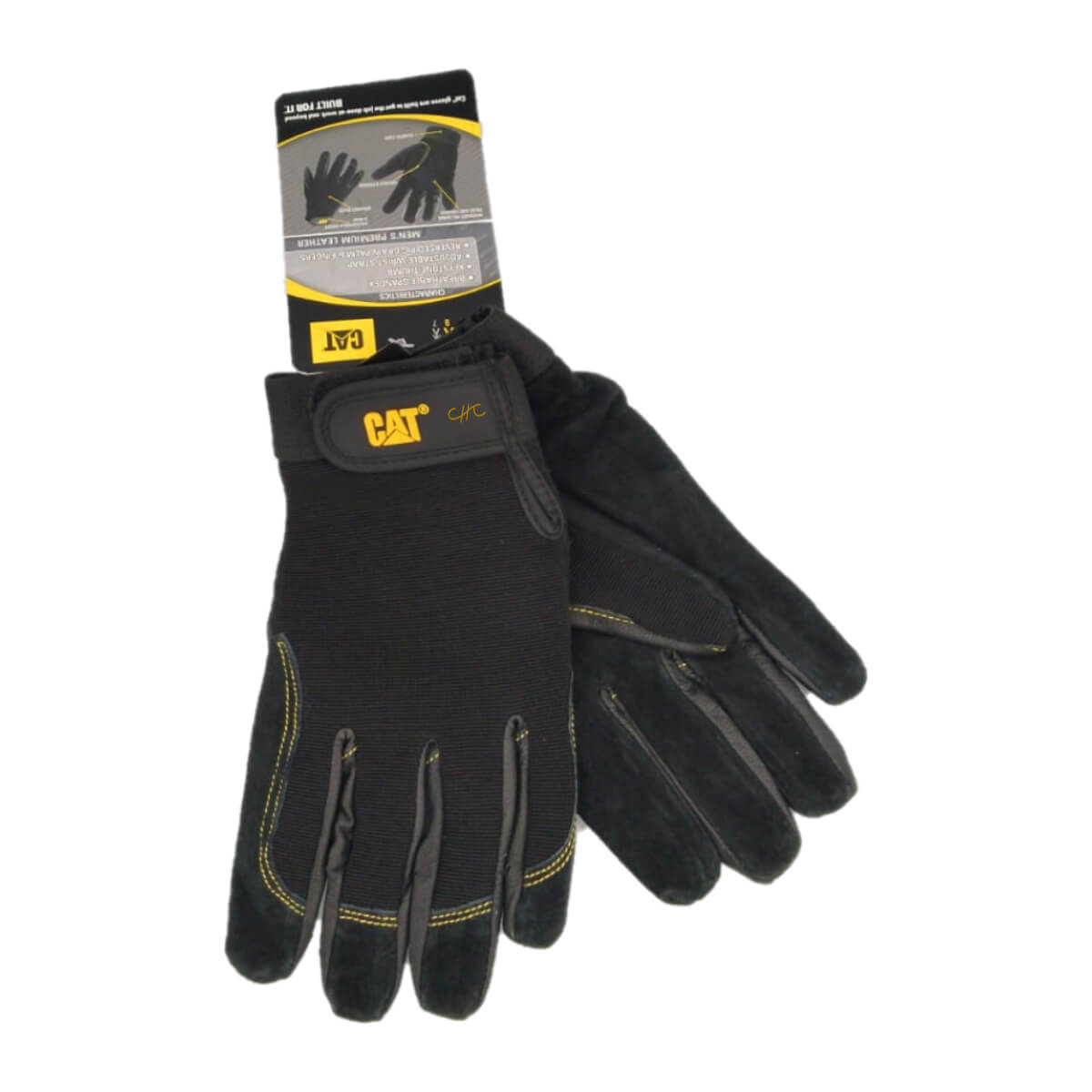 CAT012201M - CAT - Guantes de piel de cerdo con palma invertida - Talla: M / 8 / M