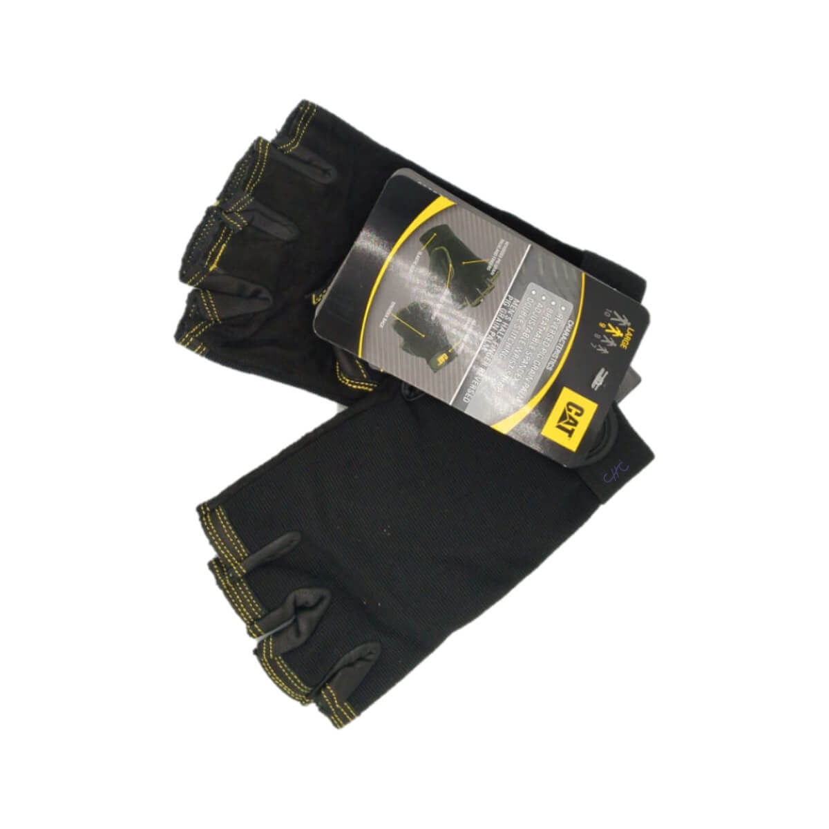 CAT012202L - CAT - Guantes con medio dedo de piel de cerdo - Talla: L / Grande /