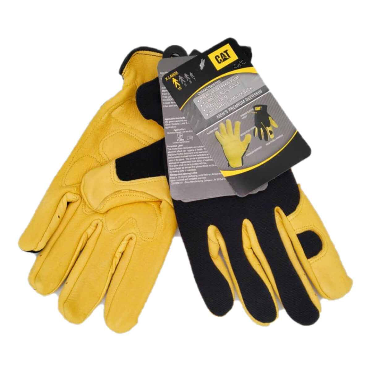 CAT012205J - CAT - Guantes de piel de ciervo anti-impacto - Talla: XL