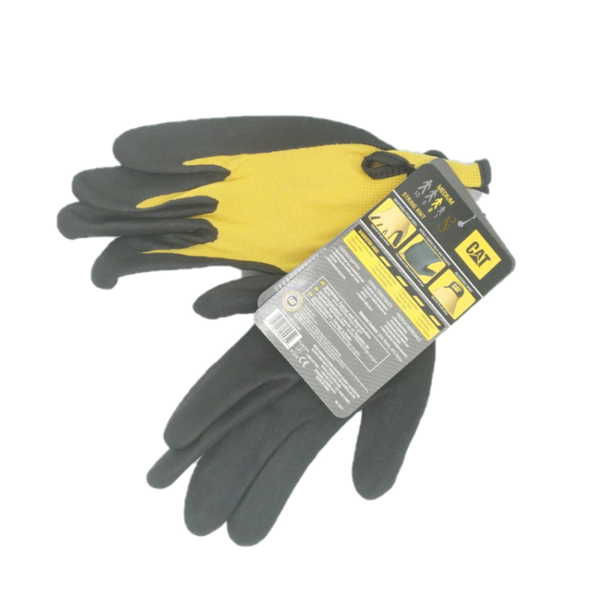 CAT017416M - CAT - Guantes tejidos de nylon con espuma de nitrilo celular - Talla: M/8/M