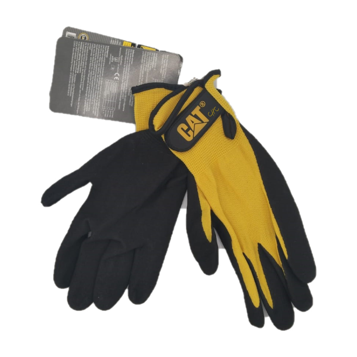 CAT017416L - CAT - Guantes tejidos de nylon con espuma de nitrilo celular - Talla: L/9/G