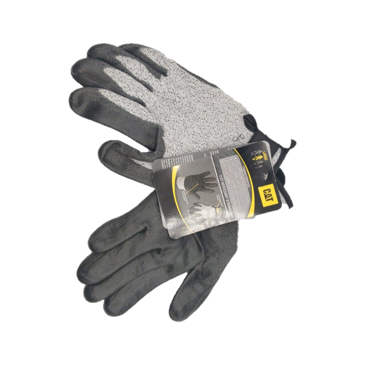 CAT018000L - CAT - Guantes de poliuretano resistente a cortes nivel 3 - Talla: L/9/G