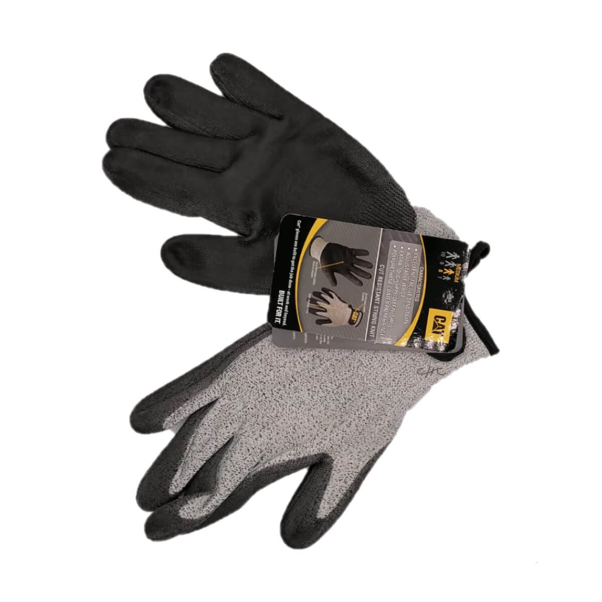 CAT018000M - CAT - Guantes de látex poliuretano resistente a cortes nivel 3 - Talla: M/8/M