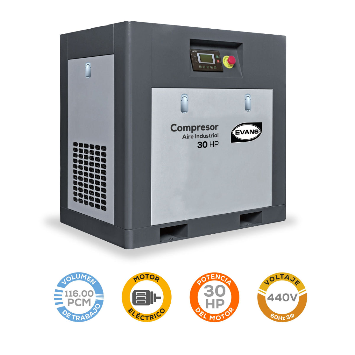 CTF116ME3000H - Evans - Compresor de Tornillo 30HP 440V