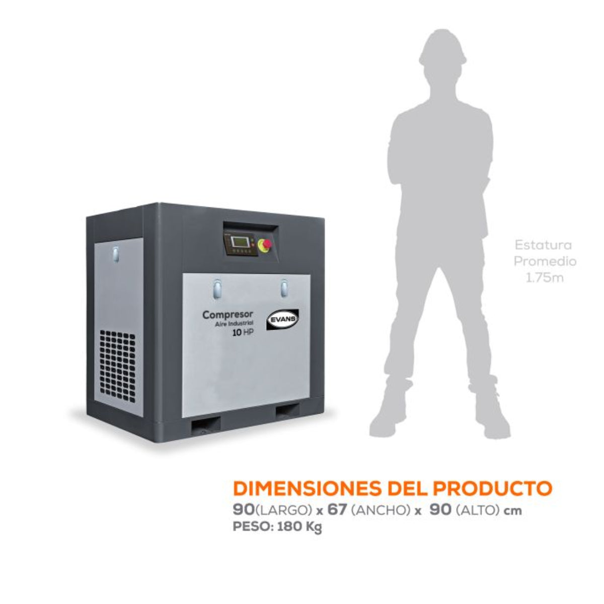 CTF30ME1000H - Evans - Compresor de tornillo 10HP 440V