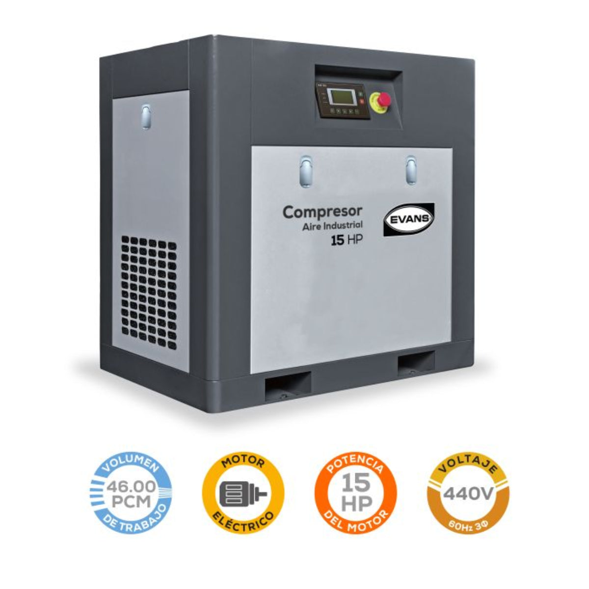 CTF46ME1500H - Evans - Compresor de tornillo 15HP 440V