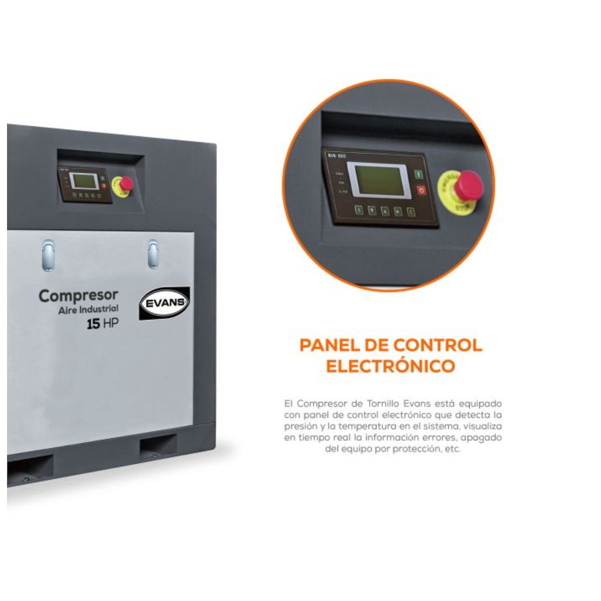 CTF46ME1500H - Evans - Compresor de tornillo 15HP 440V