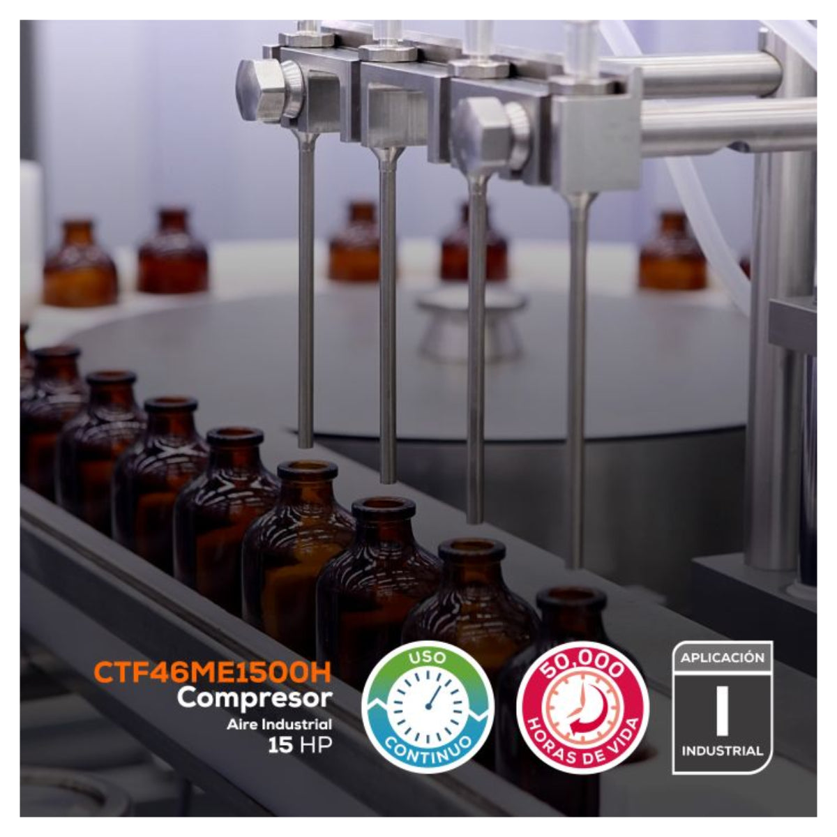 CTF46ME1500H - Evans - Compresor de tornillo 15HP 440V