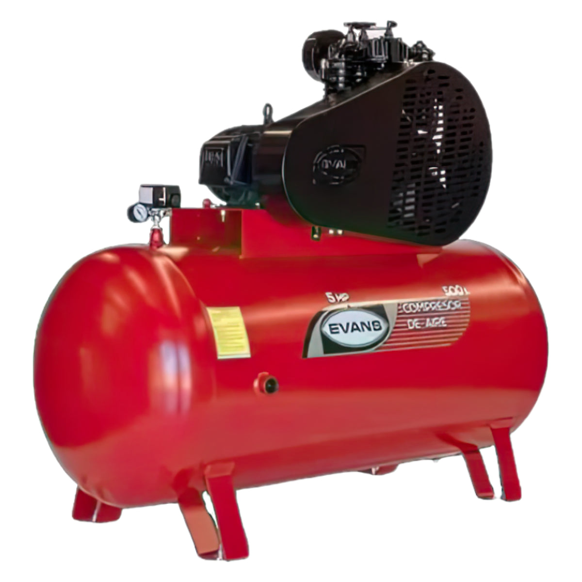 E230ME0500-500 - Evans - Compresor de aire de pistón - 5.0 HP - 175 PSIG Máx - Tanque 500 litros - 2 Etapas