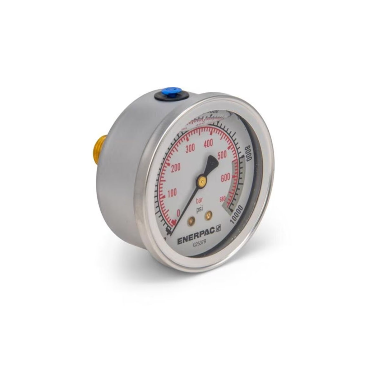 G2537R ENERPAC- Manómetro, 63 mm Face - Posterior Central - Glicerina - 700 bar presión máxima