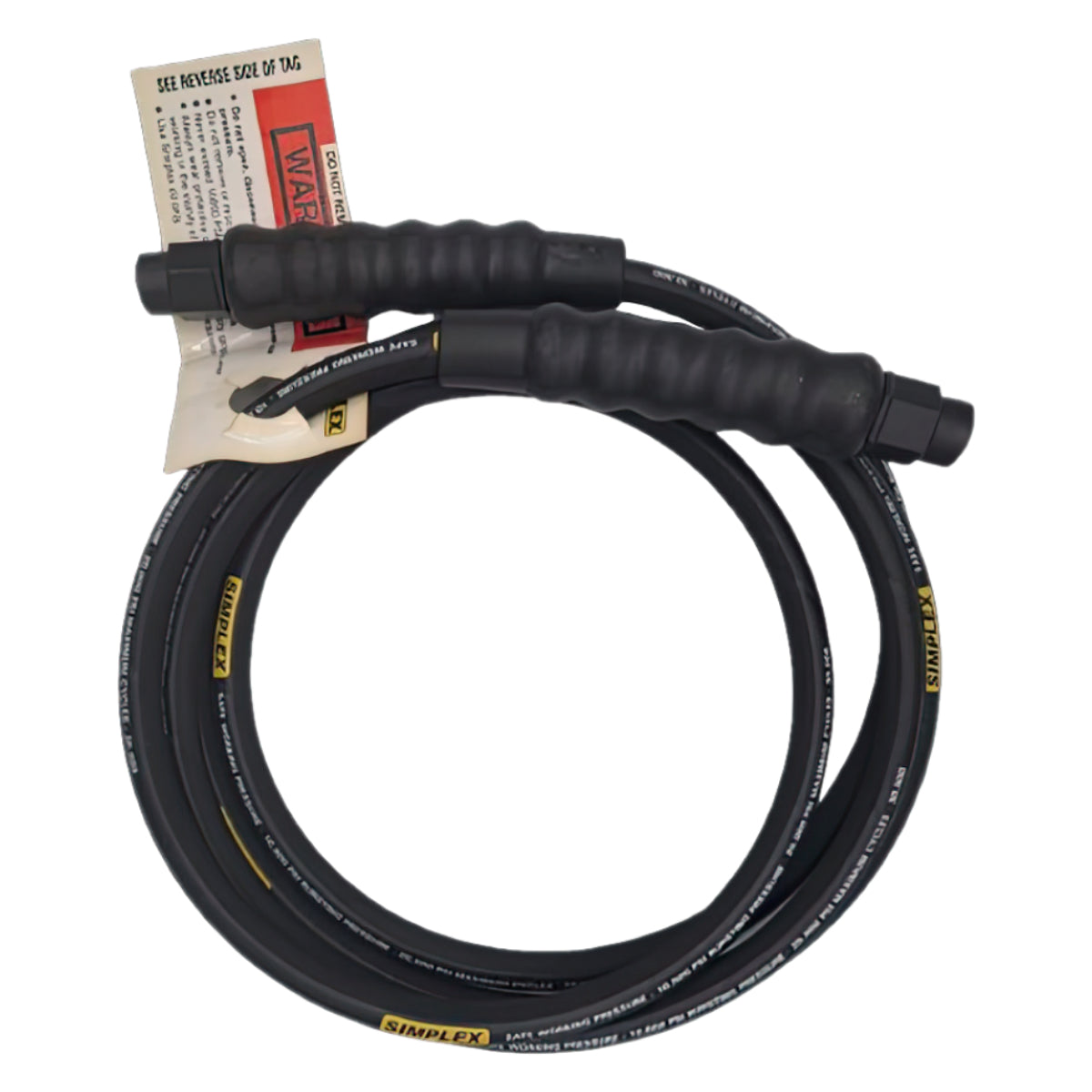 HA10 - Simplex - Manguera hidráulica de alta presión de grado industrial de 3,0 m (10 pies) - Diámetro interno de 6,4 mm (0,25 pulg.)