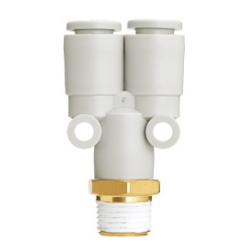 KQ2U07-00A - SMC - Conexión instantánea - Conexión Tubo - Rosca macho - Y tubo-tubo macho - 1/4"