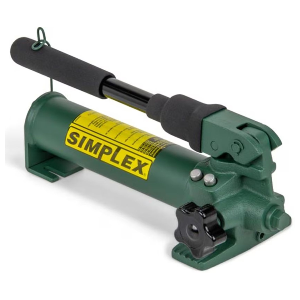 P22 - Simplex - Bomba manual hidráulica de acero compacta de dos velocidades - Flujo de aceite de 0,06 in3 (1,0 cm3) por carrera a 10 000 psi (700 bar) - 17 in3 (280 cm3) de aceite utilizable