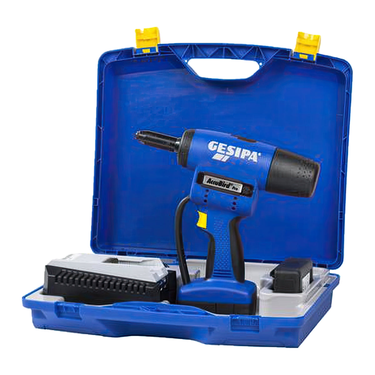 1689542 - Gesipa - Accubird Pro - Remachadora inalámbrica máx. 6.0 mm (15/64") - 1 Batería CAS Li-Ion 18V / 2.0Ah, cargador y maletín