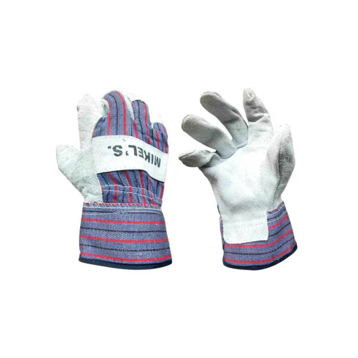 MI-GCL-2 - MIKEL´S - Guantes para trabajo de carnaza con loneta - Material: Carnaza, Algodón y Poliéster -Unitalla - Revestimiento Interno - 0.233 kg