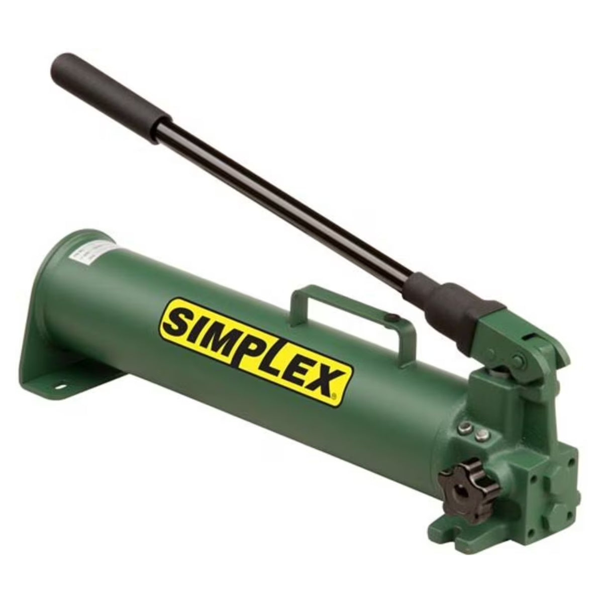 P82A - Simplex - Bomba manual hidráulica de acero compacta de dos velocidades - Flujo de aceite de 2,8 cm3 (0,17 in3) por carrera a 700 bar (10 000 psi) - Aceite utilizable de 1800 cm3 (110 in3)