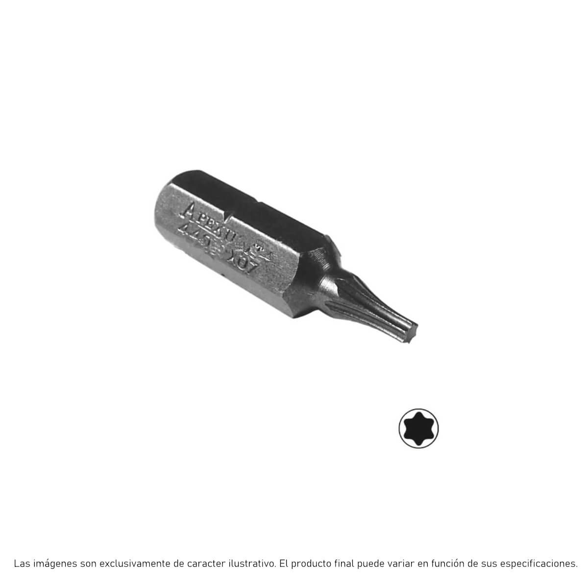 440-TX-07X - Apex - Punta Torx T-7 - Inserto Hex 1/4"