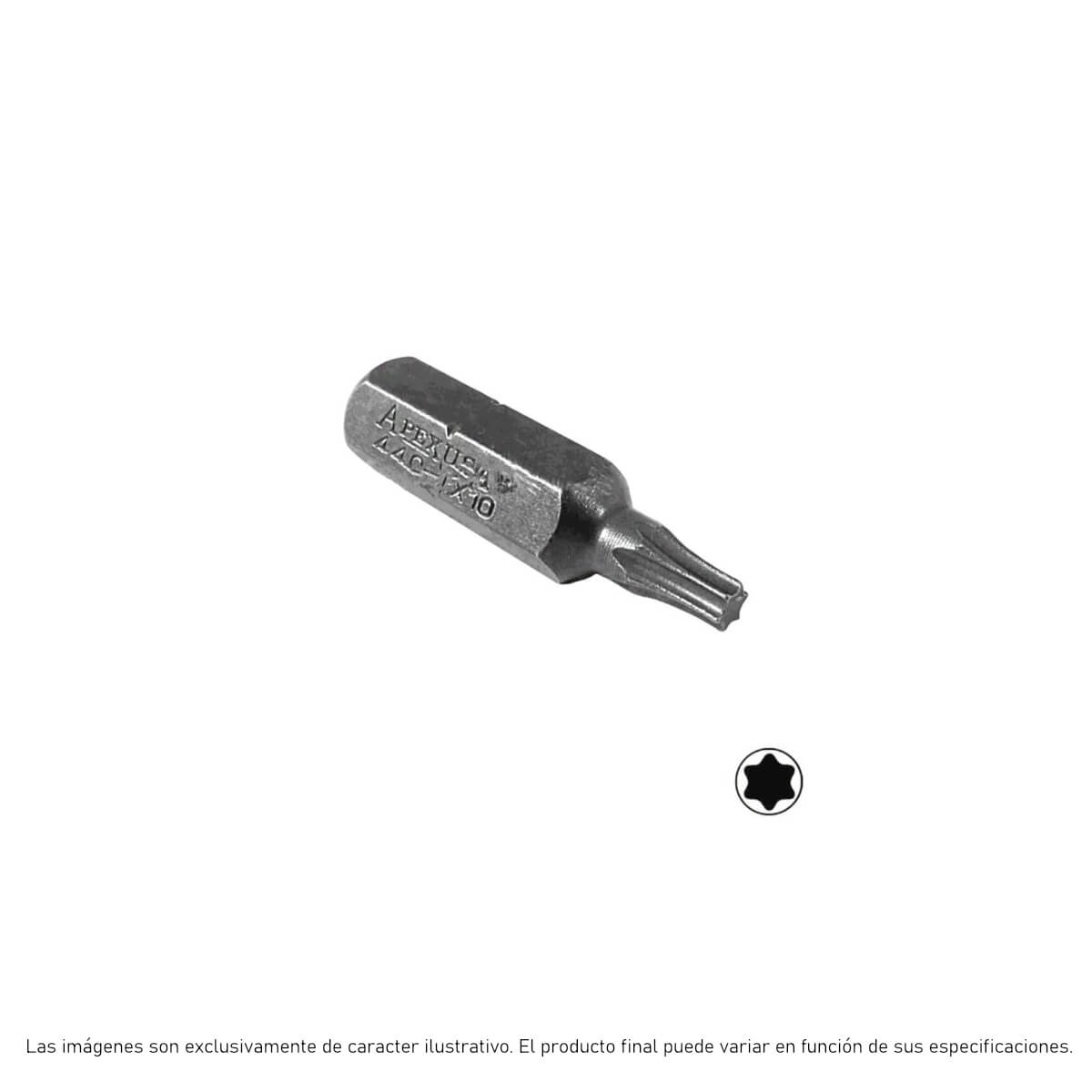 440-TX-10X - Apex - Punta Torx T-10 - Inserto Hex 1/4"
