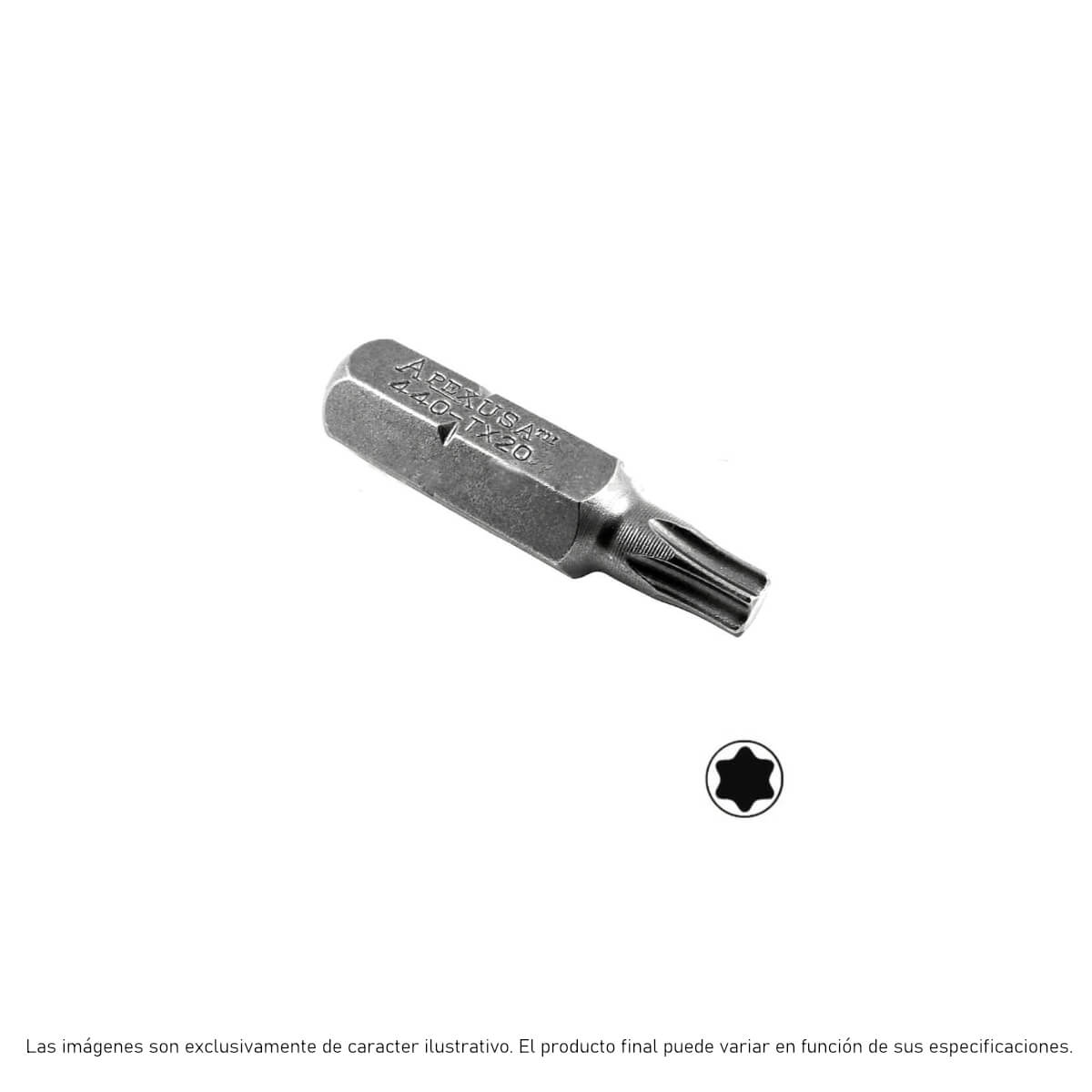 440-TX-20X - Apex - Punta Torx T-20 - Inserto Hex 1/4"