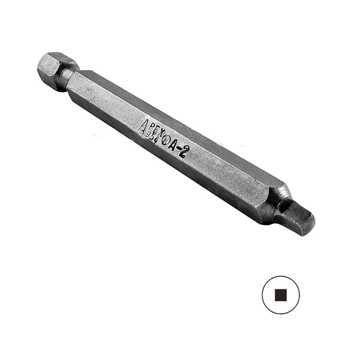 954-A-2X - Apex - Punta Power Drive Cuadrada #2 - Inserto Hex 1/4"