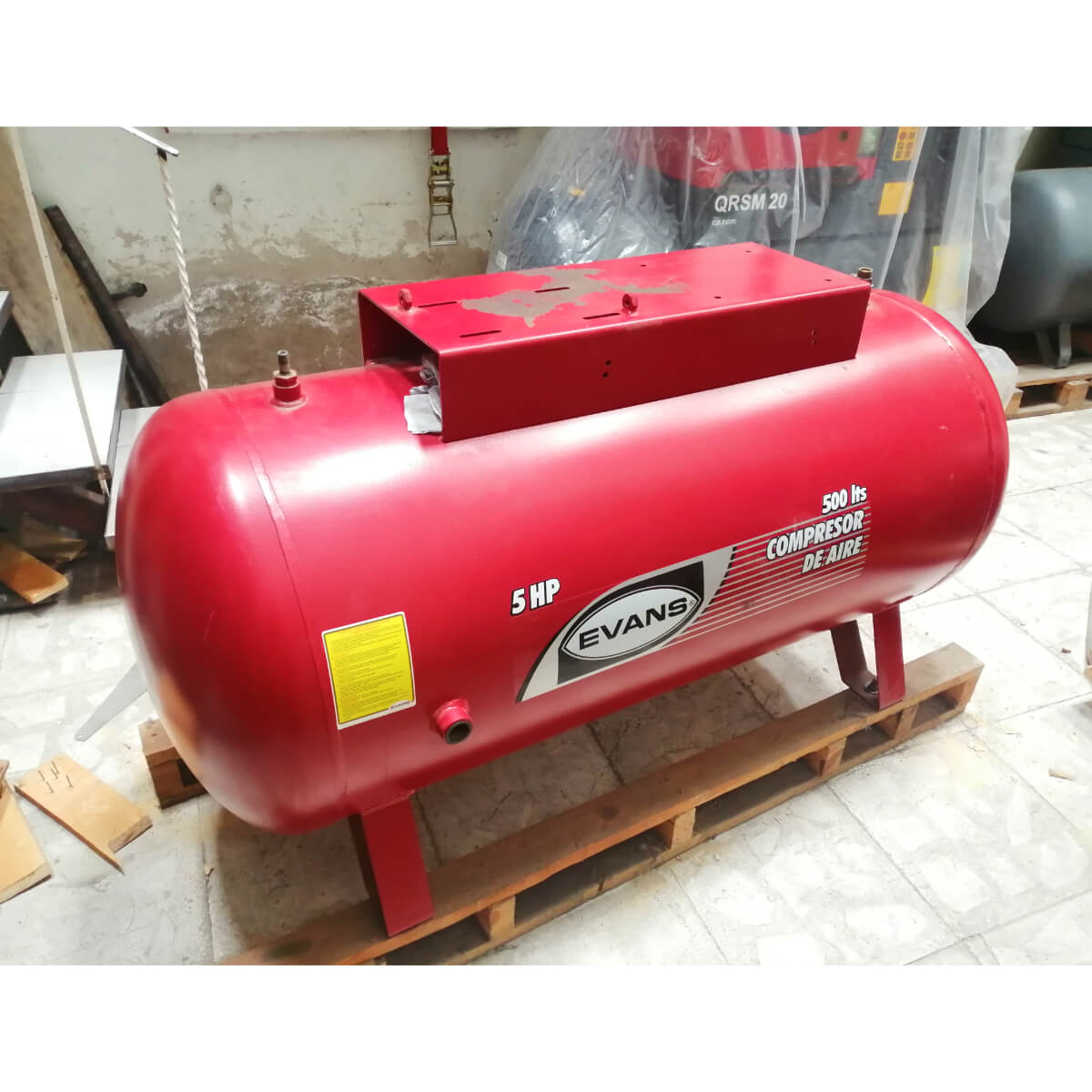 AC-TQE500H5HP - Evans - Tanque para Compresor de aire de pistón - 5.0 HP - 500 litros