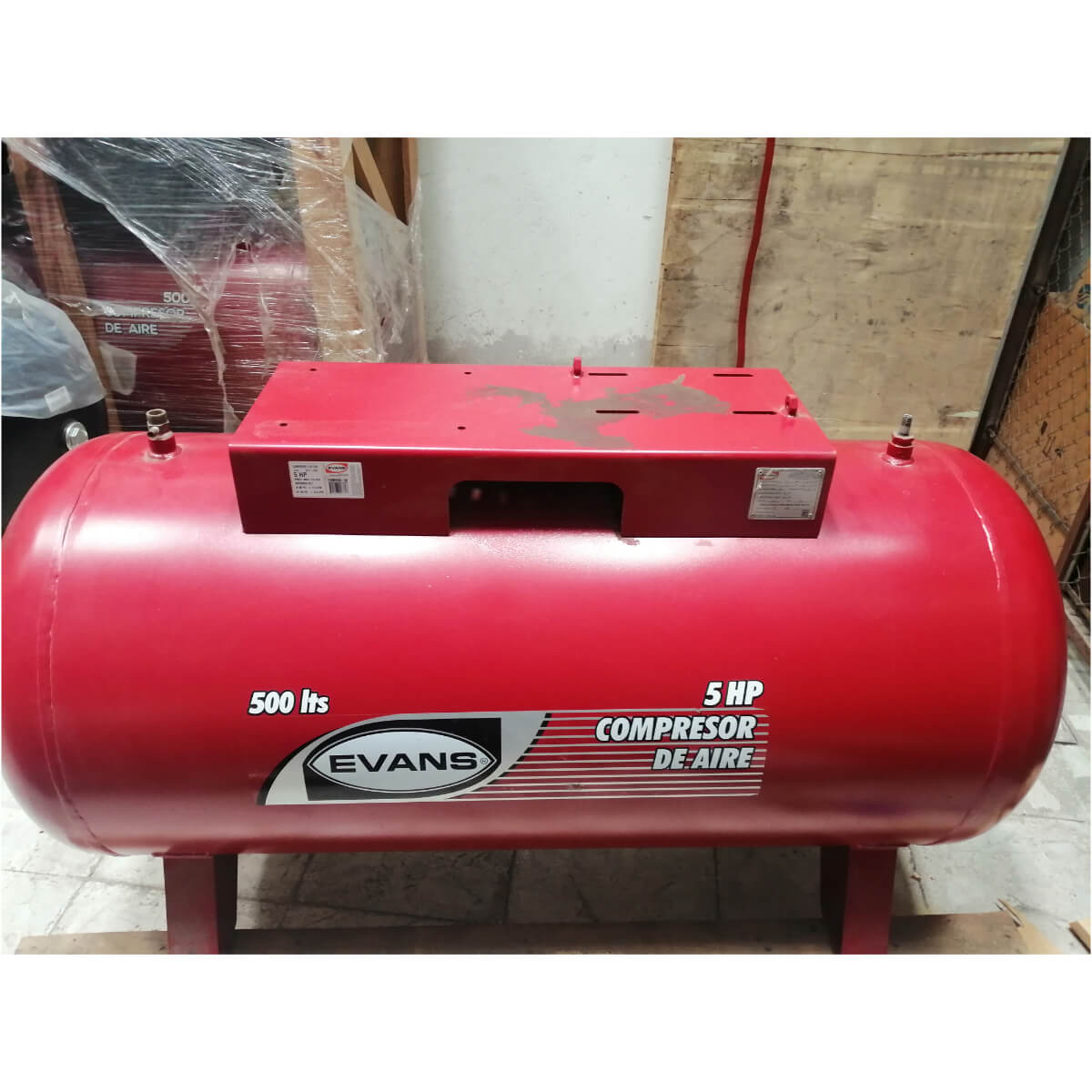 AC-TQE500H5HP - Evans - Tanque para Compresor de aire de pistón - 5.0 HP - 500 litros