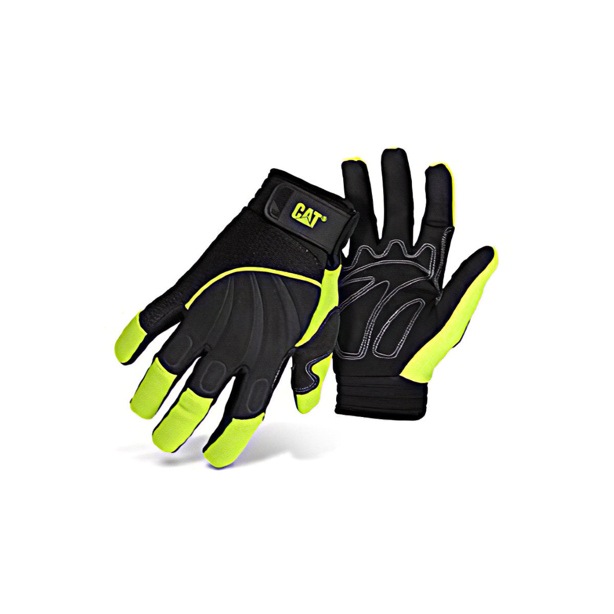 CAT012224L - CAT - Guantes de alta visibilidad con palma sintética - Talla: L/9/G