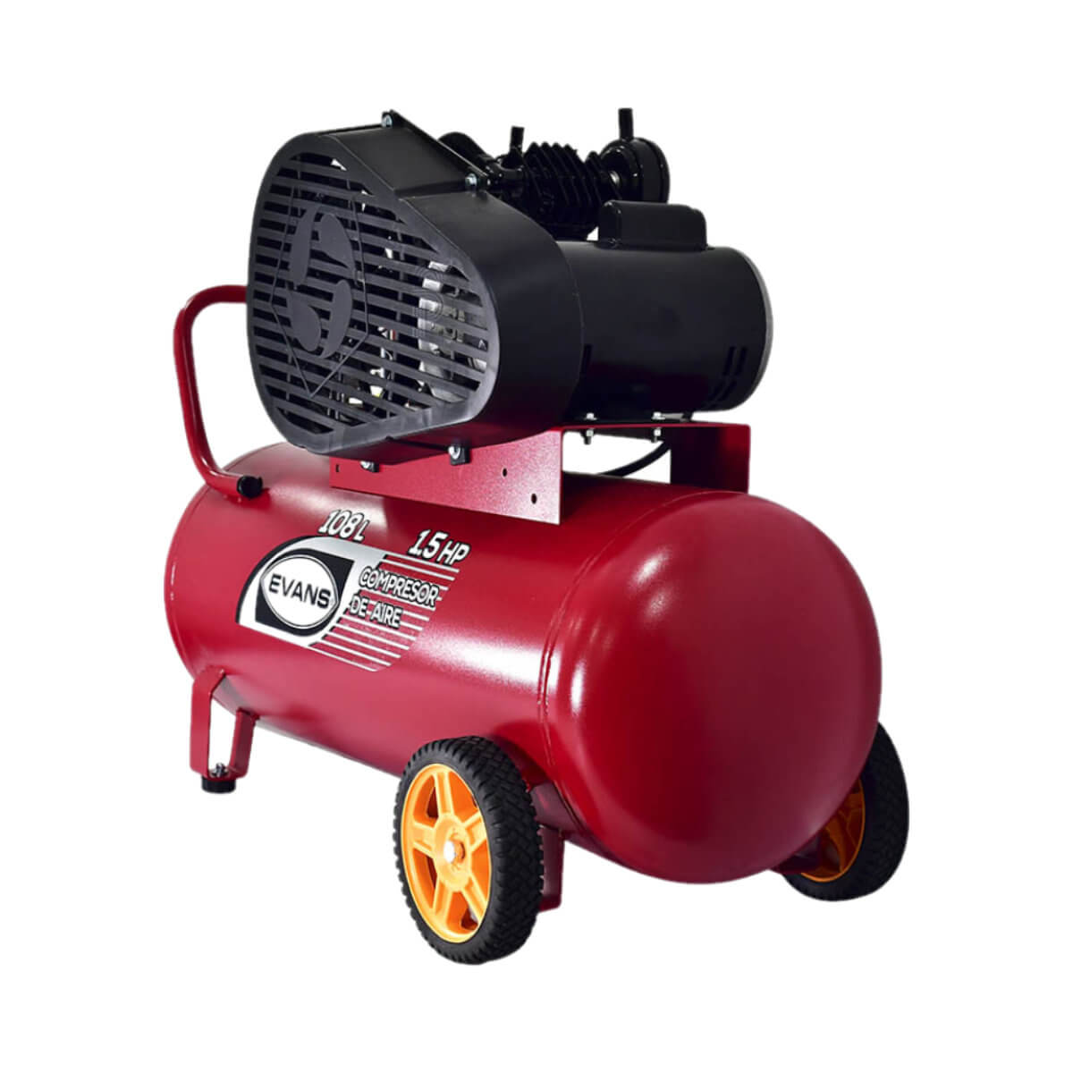 E13VME150-108 - Evans - Compresor de aire de pistón - Tipo Contratista - 1.5 HP - 125 PSIG Máx - Tanque 108 litros - 1 Etapa