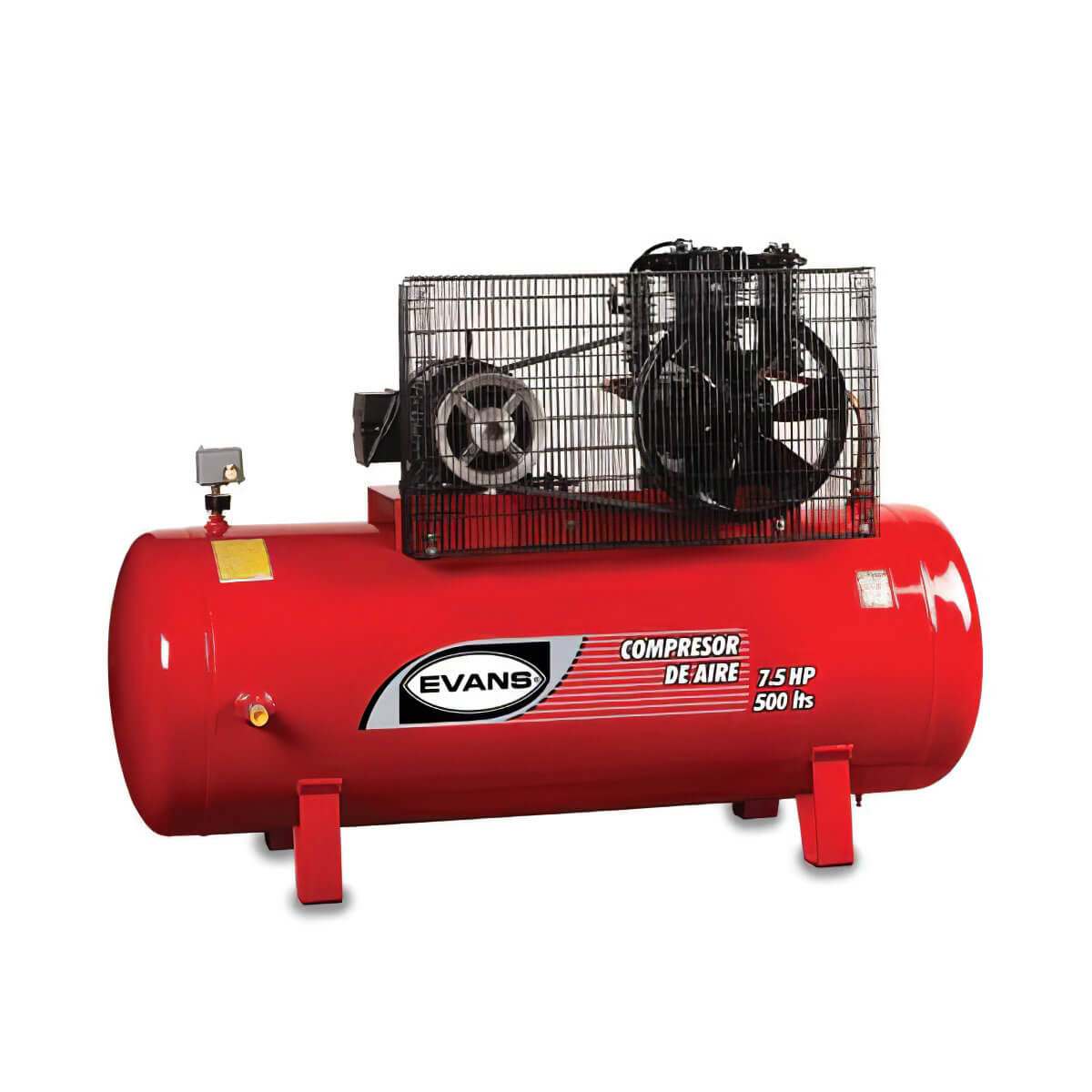 E230ME0750-500 - Evans - Compresor de aire de pistón - 7.5 HP - 175 PSIG Máx - Tanque 500 litros - 2 Etapas