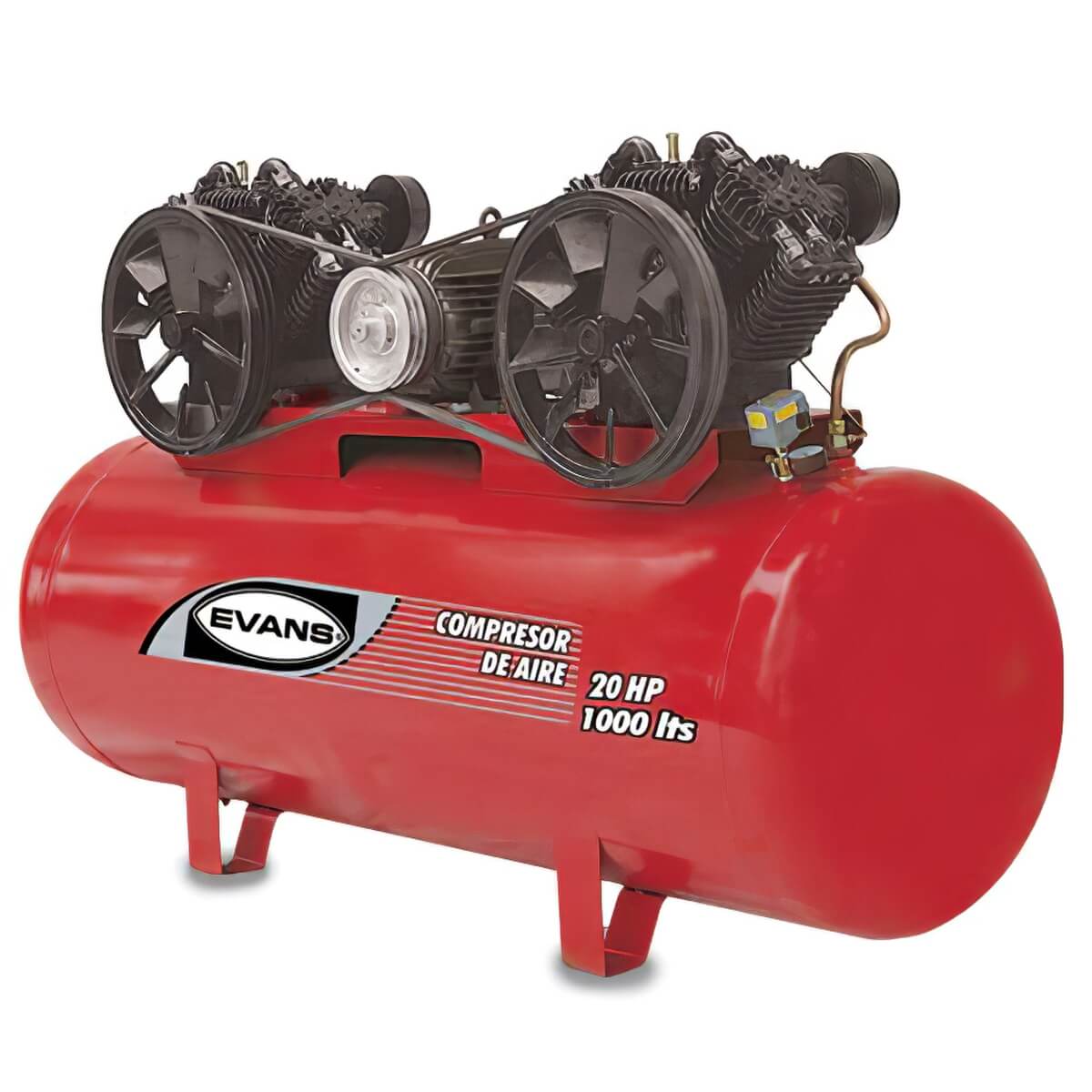 E920ME2000-999 - Evans - Compresor de aire de pistón - 20 HP - 175 PSIG Máx - Tanque 1000 litros - 2 Etapas
