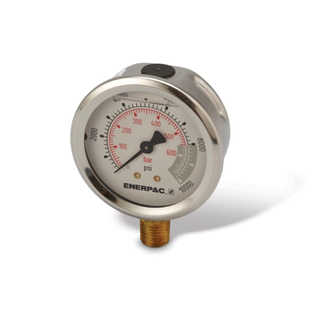 G2535L Enerpac - Manómetro 2 1/2" de 0-10,000 PSI - Rosca 1/4" NPT