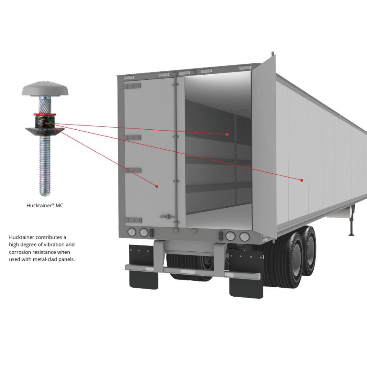 HLPSC-R12 - Huck - Collar Hucktainer 3/8" Ceja clearance, acero al carbón zincado