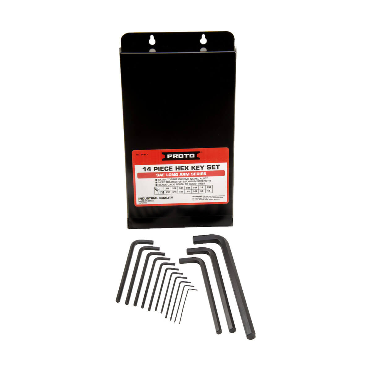 J4987 - PROTO - JGO LLAVES HEXAGONALES 0.05 "a 1/2", 14 PZ