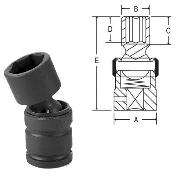 SS3110DU - Chicago Pneumatic - Juego métrico de dados de impacto 3/8" - Universal, profundo