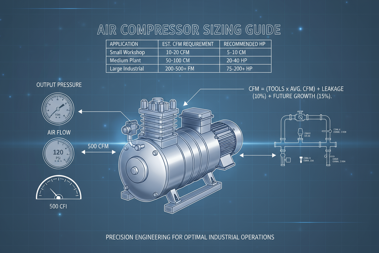 Cómo Dimensionar Correctamente un Compresor de Aire para tu Operación