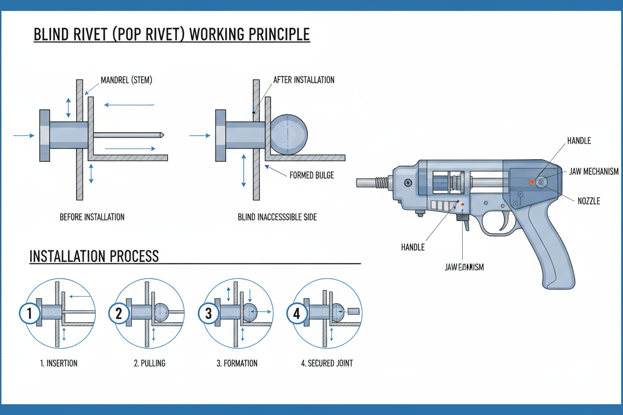 ¿Qué es un remache ciego? ¿Cómo funcionan los remaches ciegos?