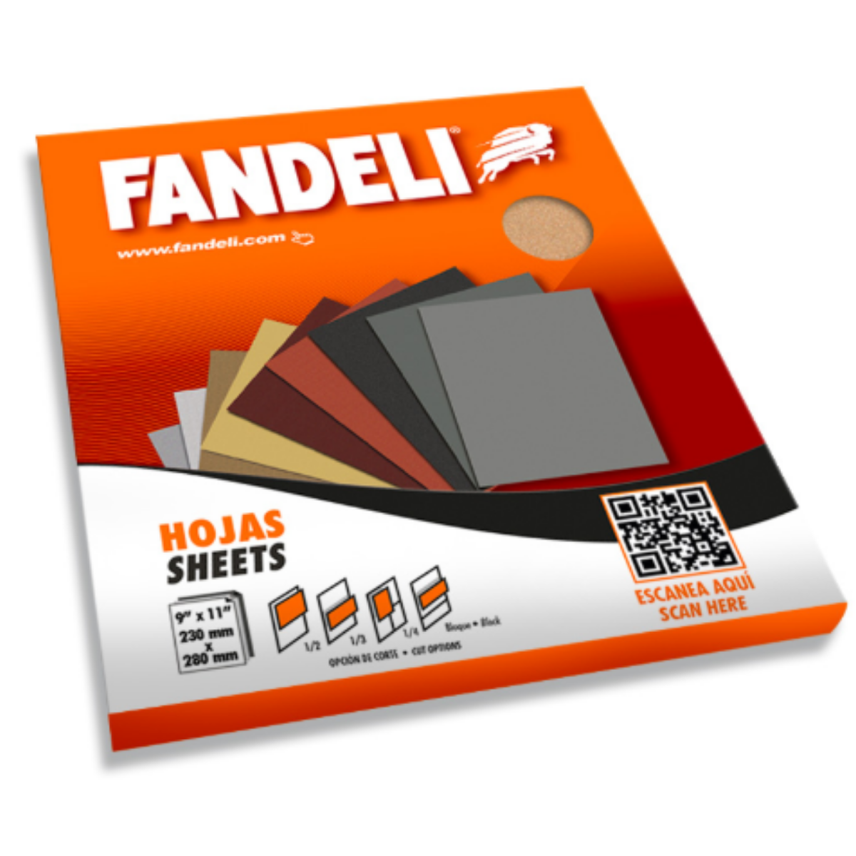 00046-50pack - Fandeli - Lija para madera C081 - Grano 100