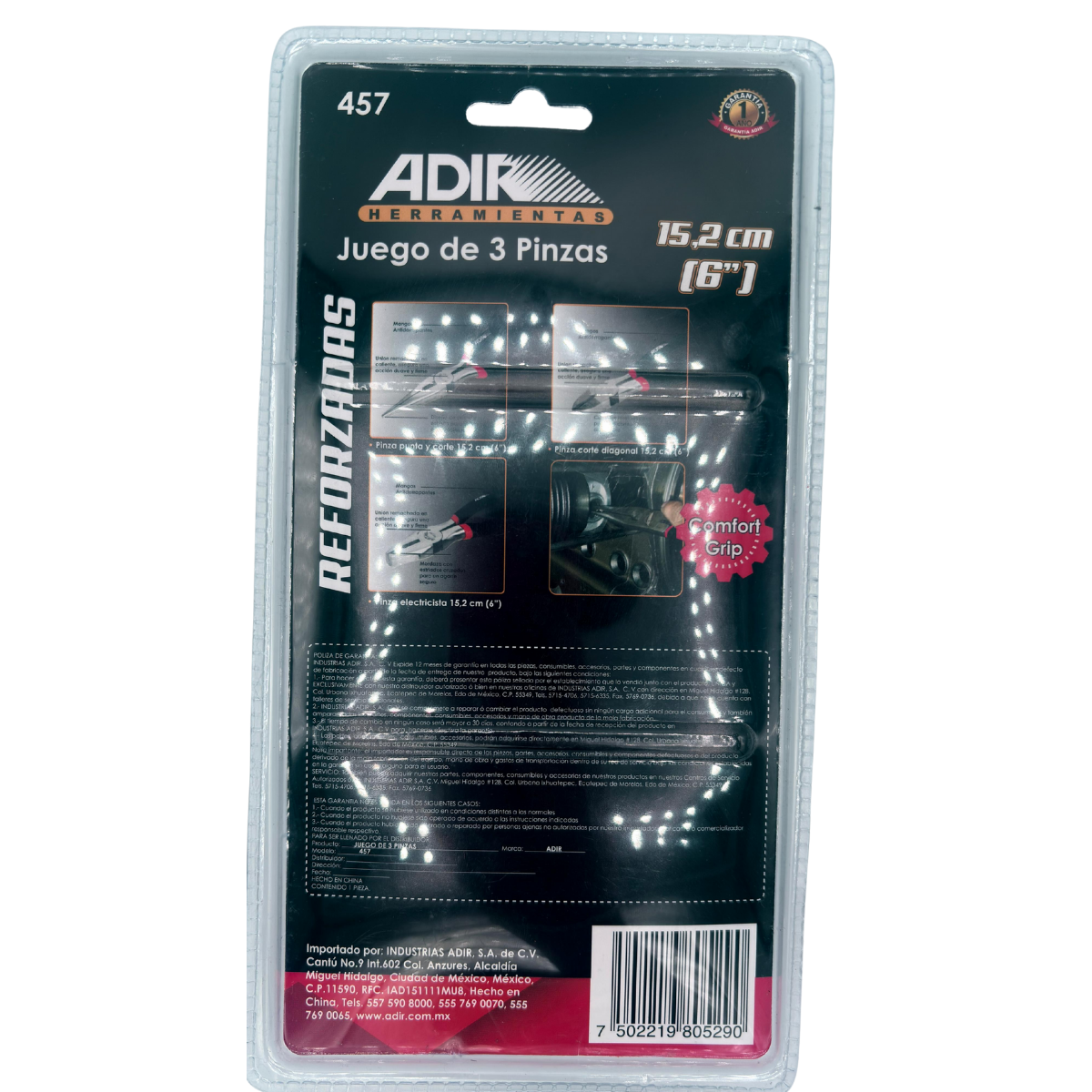 457 - Adir Herramientas - Juego de 3 Piezas de 6"