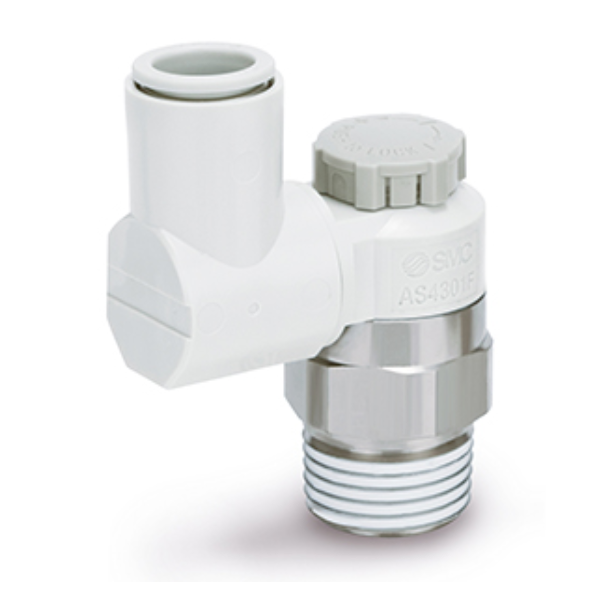 AS2201F-01-06SA - SMC - Control de flujo con conexión - 1/8" - Codo