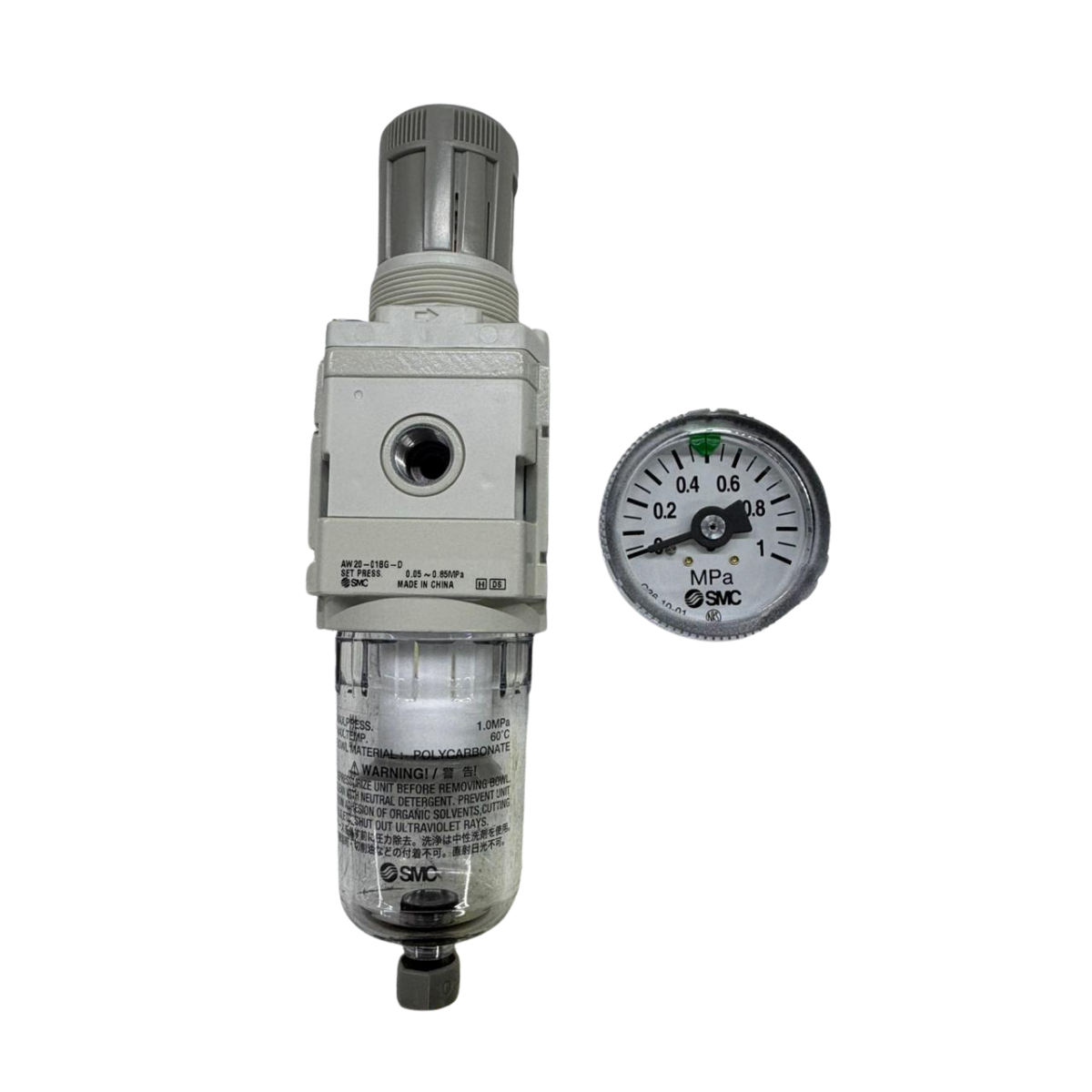 AW20-01BG-D - SMC - Filtro regulador con función de flujo inverso - 1/8" - Rc