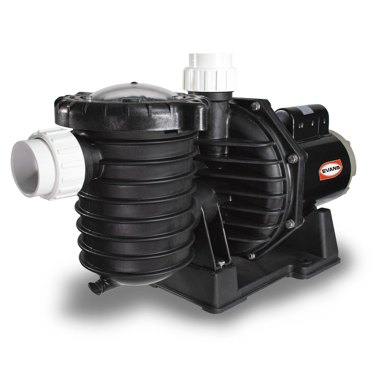 Motobomba Evans HP2ME200 para piscina, con trampa de pelo, tapa transparente y conexiones de 2 pulgadas