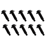 BT-DT24-28-10PACK - HUCK - Paquete - Perno BobTail 3/4 pulgada - Agarre de 1,750 - 2,120 pulgada - Cabeza de brida - acero grado 8 - Acabado al aceite