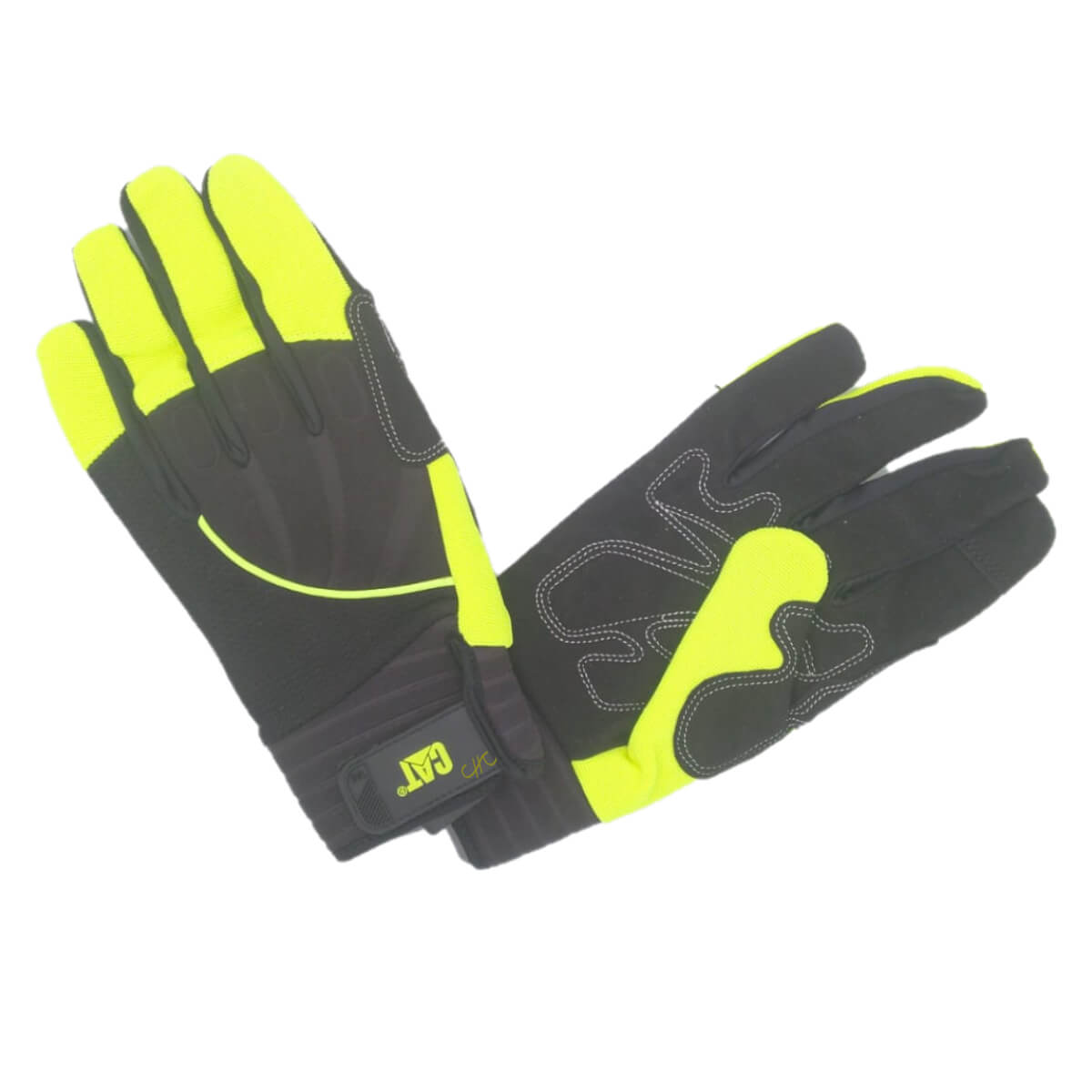 CAT012224M - CAT - Guantes de alta visibilidad con palma sintética - Talla: M/8/M
